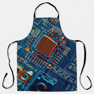Electronic circuit board close up. electronic.micr apron