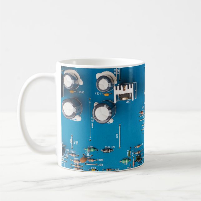 Electronic circuit board coffee mug (Left)