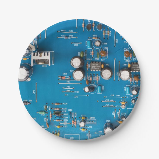Electronic circuit board paper plate (Front)