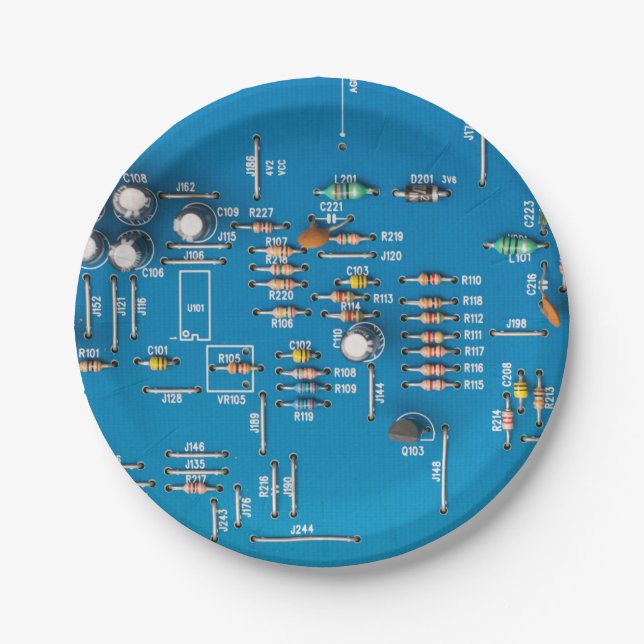 Electronic circuit board paper plate (Front)