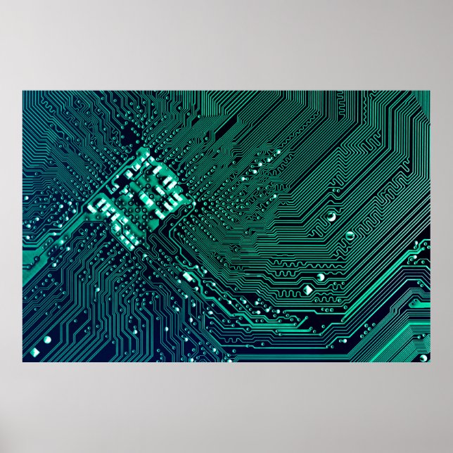 Electronic circuite board background,abstract,blue poster (Front)