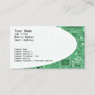 Electronic Circuits Green Business Card