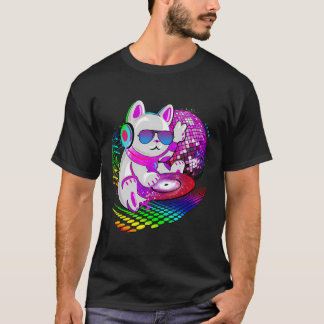Electronic Dance Music Cat Dj T-Shirt