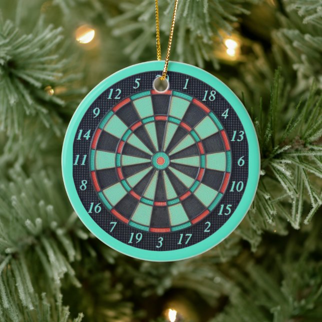 Electronic Dart Board Ceramic Ornament (Tree)