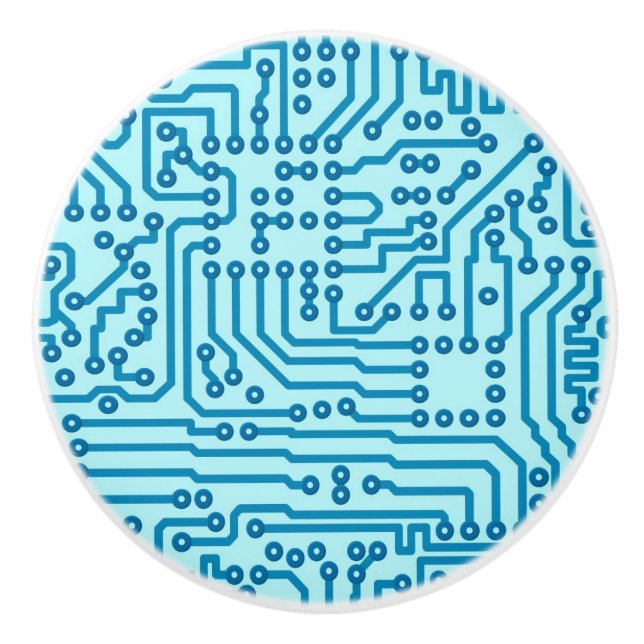Electronic Digital Circuit Board Ceramic Knob (Front)