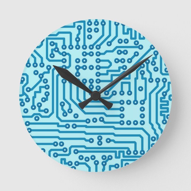 Electronic Digital Circuit Board Round Clock (Front)