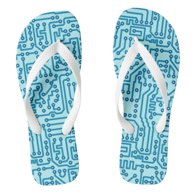 Electronic Digital Circuit Board Thongs (Footbed)