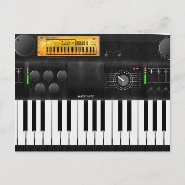 Electronic Keyboard Postcard (Front)