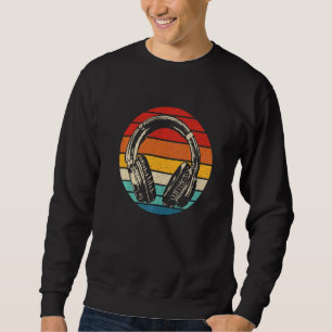 Electronic Music Lover DJ Funny Vintage Retro Head Sweatshirt