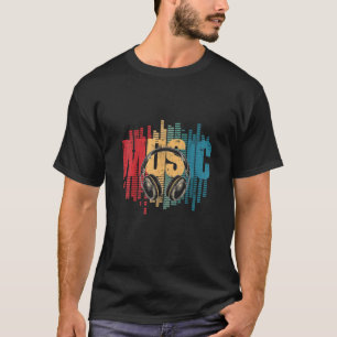 Electronic Music Lover DJ Vintage Headphones T-Shirt