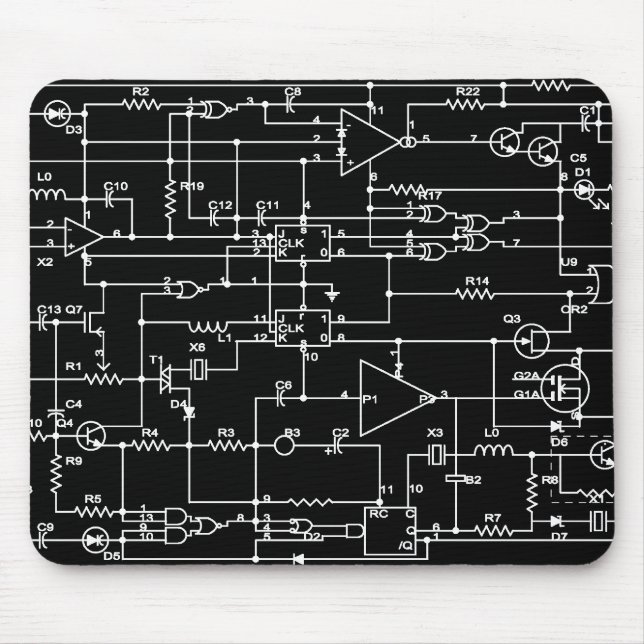 electronic project mouse pad (Front)