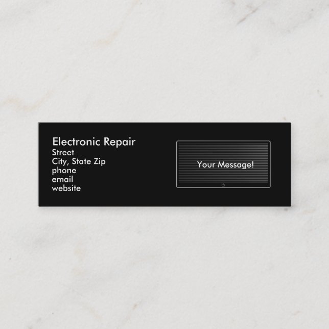 Electronic Repair Mini Business Card (Front)