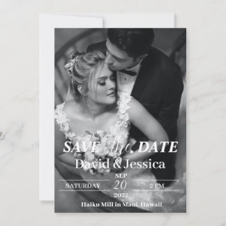 Electronic Save The Date Template with Photo, Save
