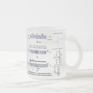 Electronic Signal Amplify Transistor Semiconductor Frosted Glass Coffee Mug