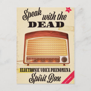 Electronic voice phenomenon Ghost hunting Ad. Postcard