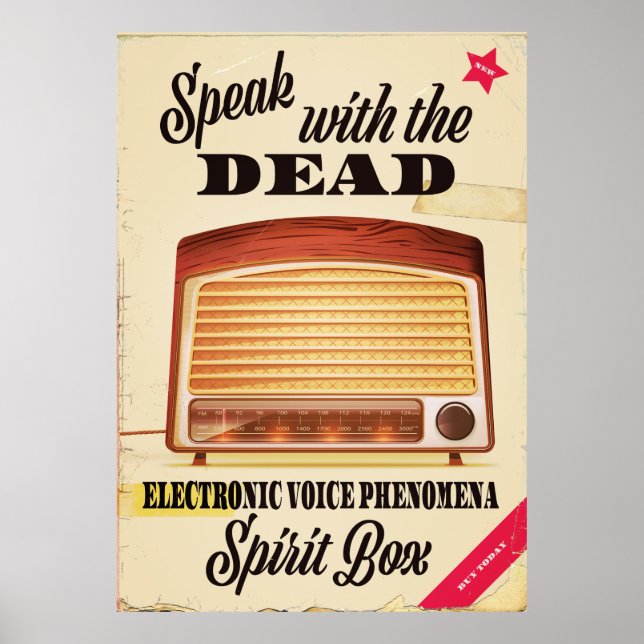 Electronic voice phenomenon Ghost hunting Ad. Poster (Front)