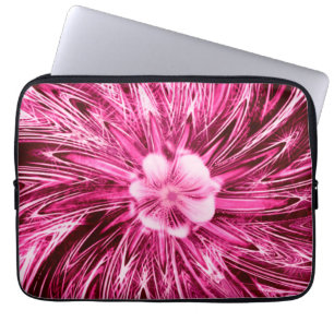 Electronics Bag Abstract Lines Purple Flower