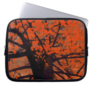 Electronics Bag Fall Red Tree Painting