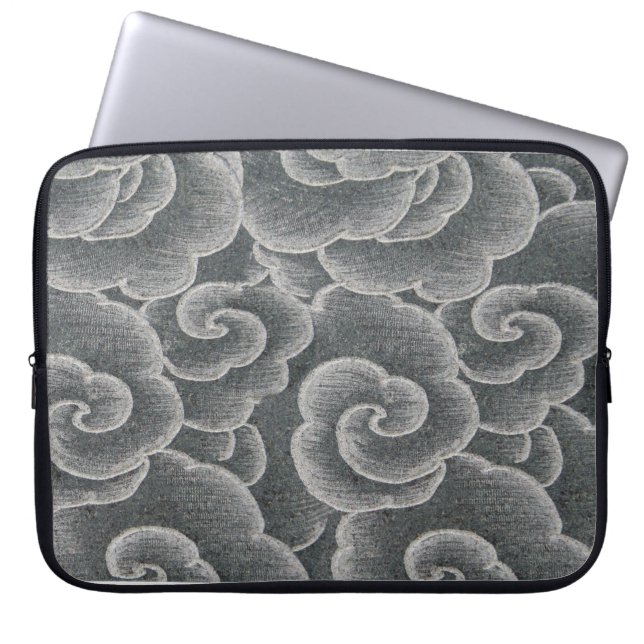 Electronics Bag JAPANESE CLOUD PATTERN GREYS (Front)