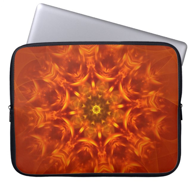 Electronics Bag Mandala Sunlight Orange Pattern (Front)
