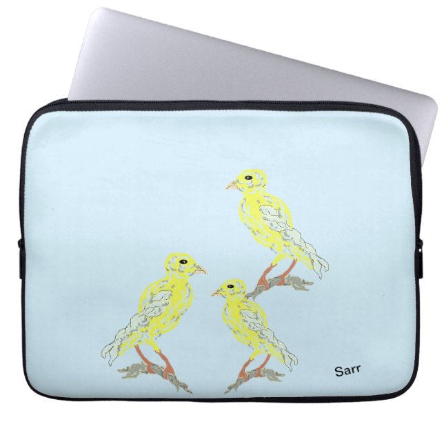 Electronics Bag : Peaceful Day Singing Canaries (Front)