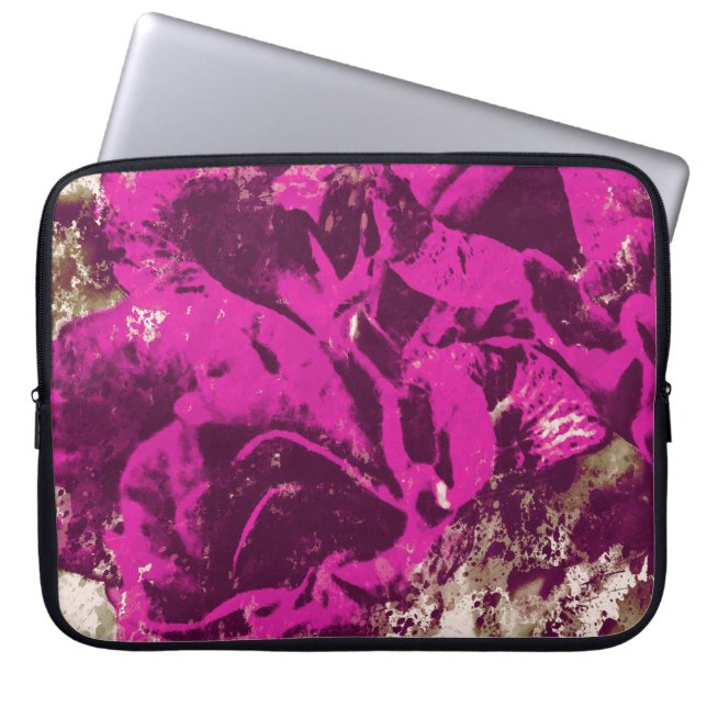 Electronics Bag Purple Rose Watercolor (Front)