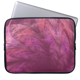 Electronics Bag Transparent Purple Petals Fractal