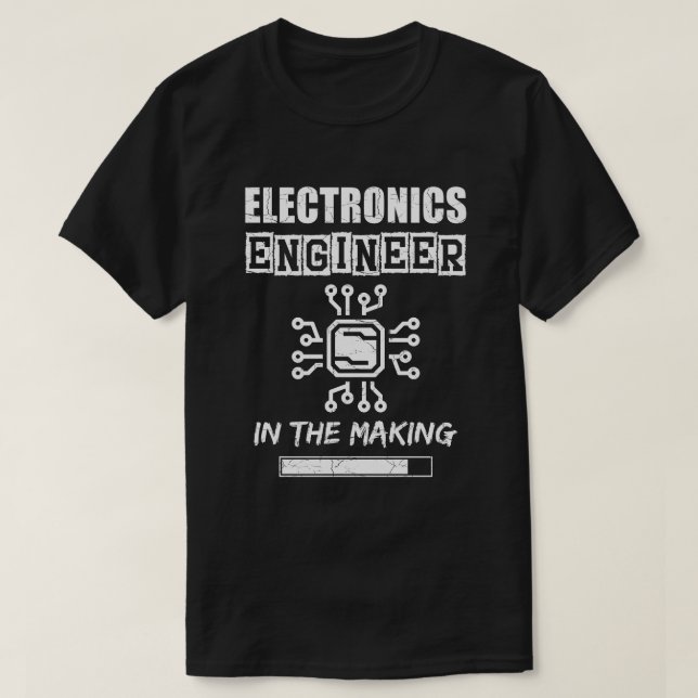 Electronics engineer in the making, grungy texture T-Shirt (Design Front)