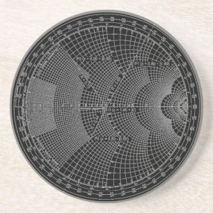 Electronics Engineer Smith Chart Black Coaster