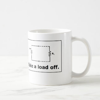 Electronics Pun Coffee Mug:  Take a Load Off Mug