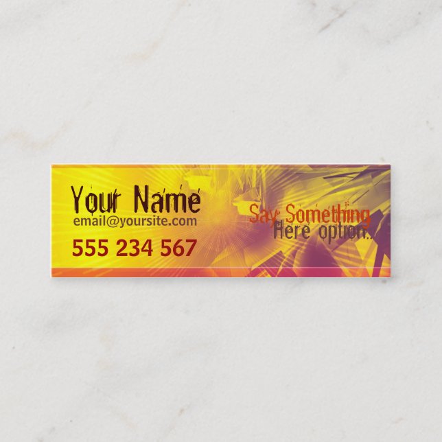 electrozArt #001 Profile Business Card (Front)