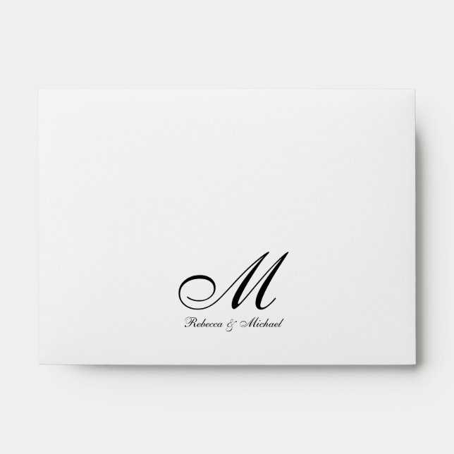 EleElegant Monogram Wedding Invitations Envelope (Front)
