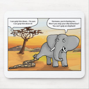 Elefant and snake.png mouse pad