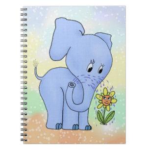 Elefant mit Blume Notebook