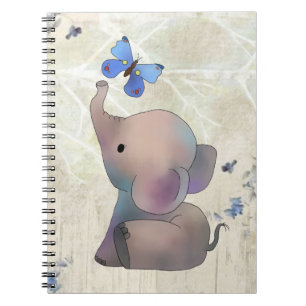 Elefant mit Schmetterling Notebook