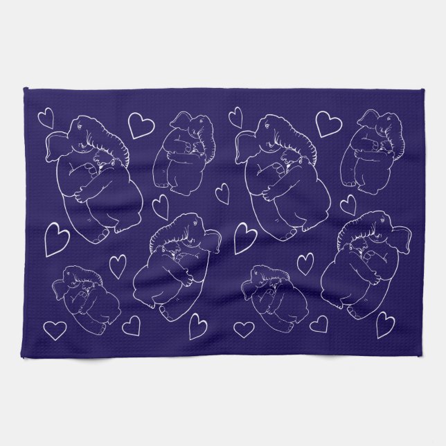 Elefant und Bär Tea Towel (Horizontal)