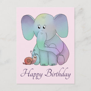 Elefant und Schnecke Postcard