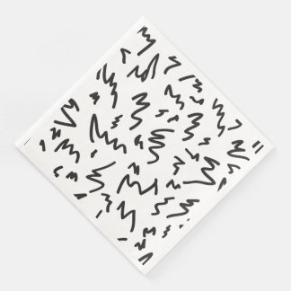 Elegan modern black and white napkin