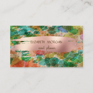 Elegan Modern Watercolor Splashes , Brush Stroke Business Card