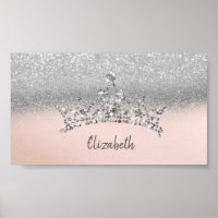 Elegan Trendy Silver Glitter Tiara  
