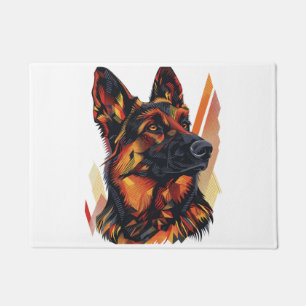 Elegance and Canine Grace German Shepherds Doormat