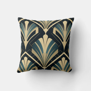 Elegance Art Deco - Blue Night and Ivory Cushion