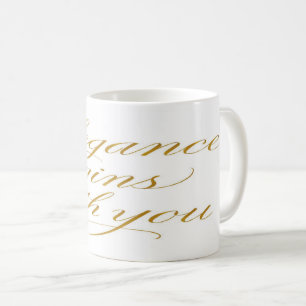  Elegance Begins With You: Motivational Quote Coffee Mug