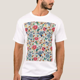 Elegance Blooms: Floral Vintage Background T-Shirt