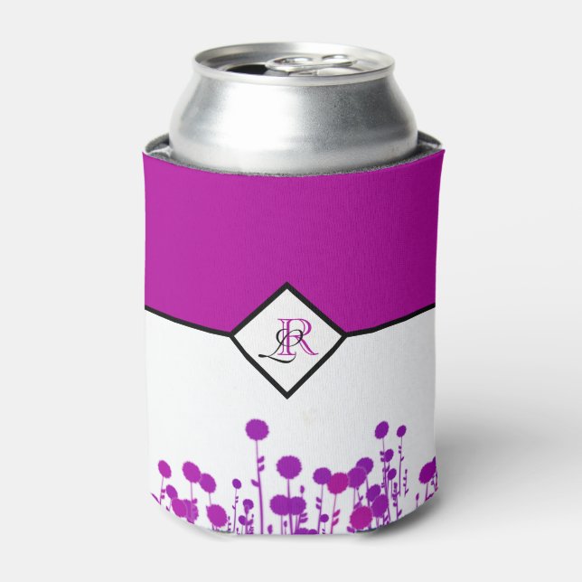 Elegance Blooms: Personalised Monogram Can Cooler (Can Front)