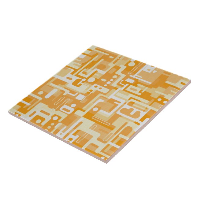 Elegance Chic Apricot Texture Ceramic Tile (Side)