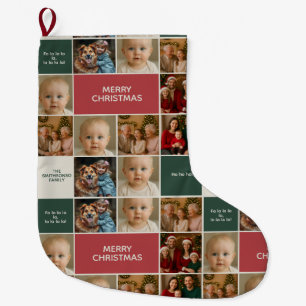 elegance christmas xmas holiday photo large christmas stocking