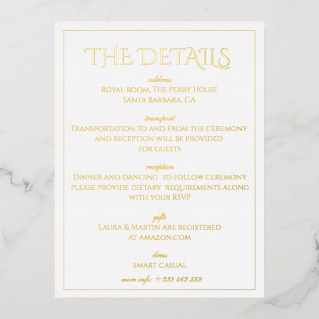 Elegance Classic text based  Foil Holiday Postcard (Front)