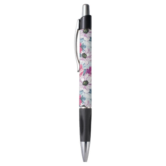Elegance colour flowers pattern on blue (Top (Vertical))