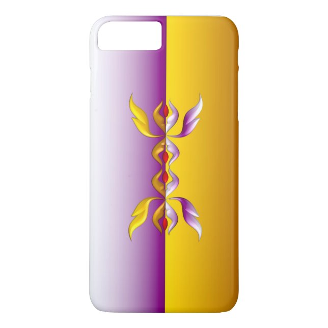 Elegance Duo in Gold and Purple Case-Mate iPhone Case (Back)